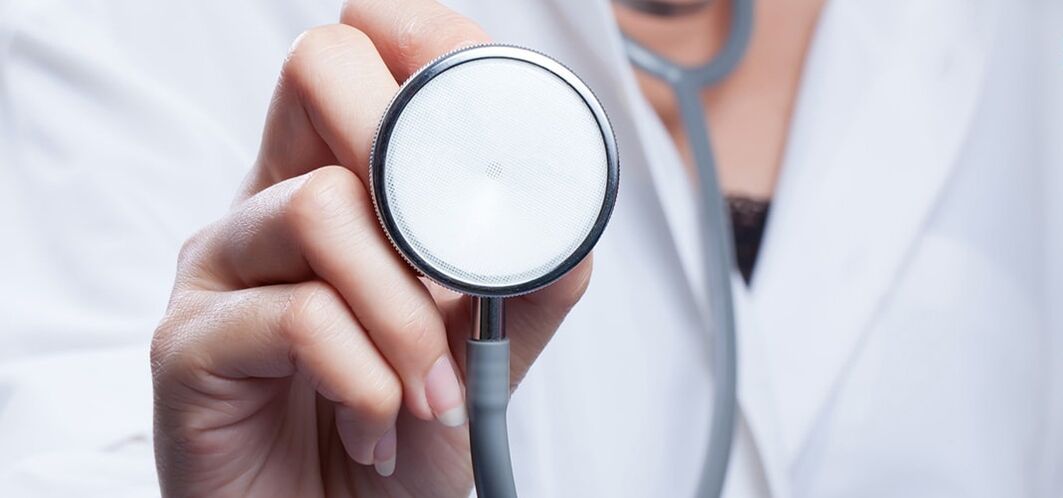 A doctor has a stethoscope