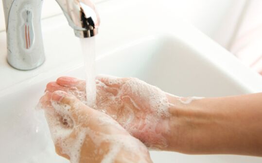 Wash your hands to prevent the appearance of parasites in the body